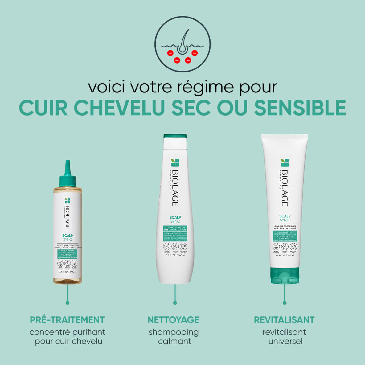 Dry or sensitive scalp